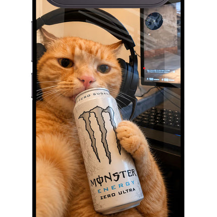 Gamer Cat Energy Vivo X300 FE 5G Metal Case Back Cover by Casekaro