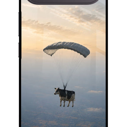 Skydiving Cow Vivo X300 FE 5G Metal Case Back Cover by Casekaro