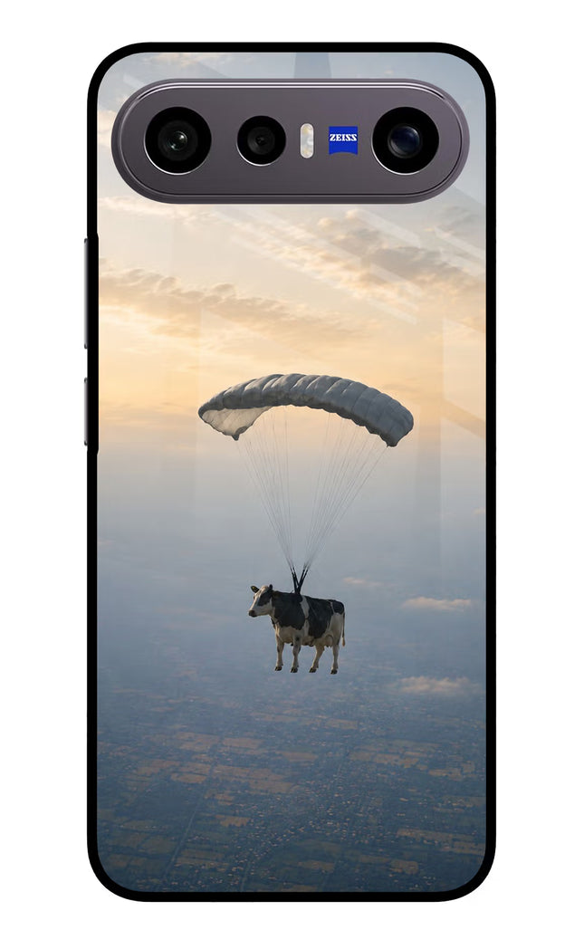 Skydiving Cow Vivo X300 FE 5G Metal Case Back Cover by Casekaro