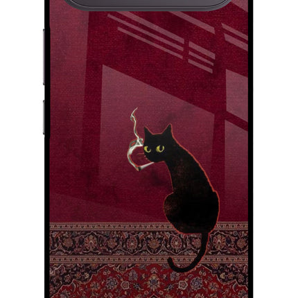 Midnight Cat Vivo X300 FE 5G Metal Case Back Cover by Casekaro