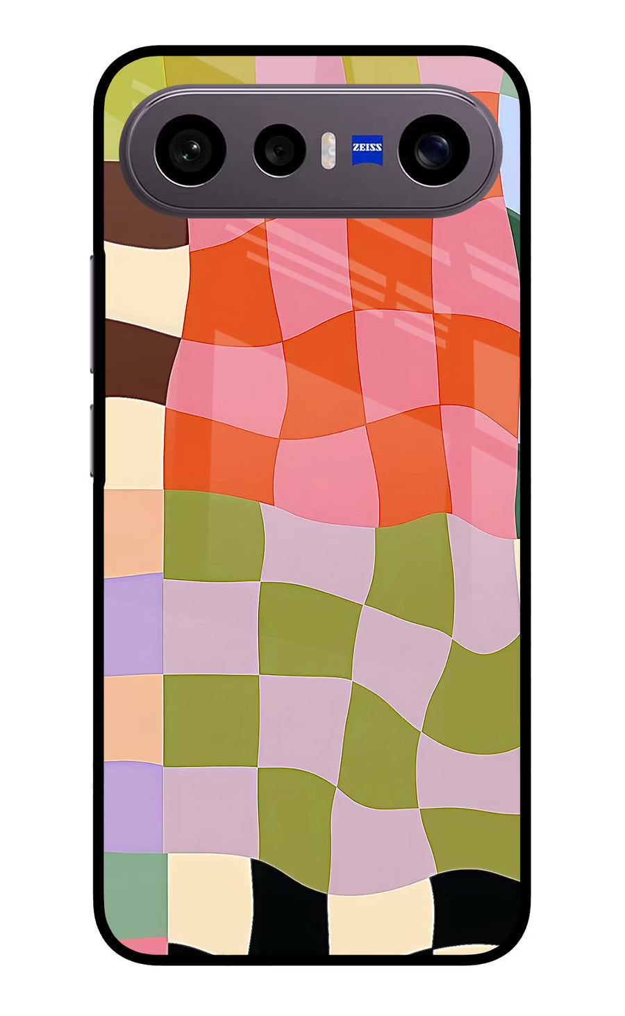 Wavy Grid Vivo X300 FE 5G Back Cover, Metal case