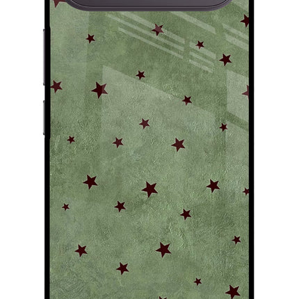 Green Stars Vivo X300 FE 5G Metal Case Back Cover by Casekaro