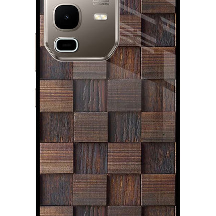 Wooden Cube Design Infinix Note 50s 5G Plus Metal Case Back Cover by Casekaro