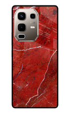 Red Marble Design Infinix Note 50s 5G Plus Metal Case Back Cover by Casekaro