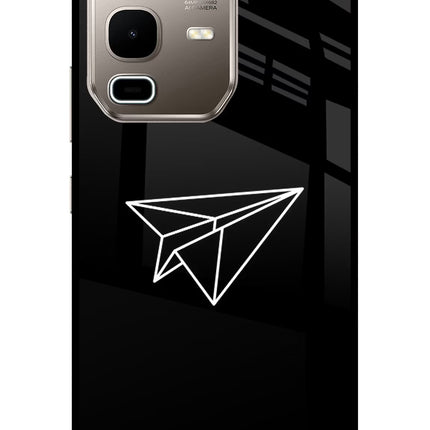 Paper Plane White Infinix Note 50s 5G Plus Metal Case Back Cover by Casekaro