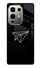 Paper Plane White Infinix Note 50s 5G Plus Metal Case Back Cover by Casekaro