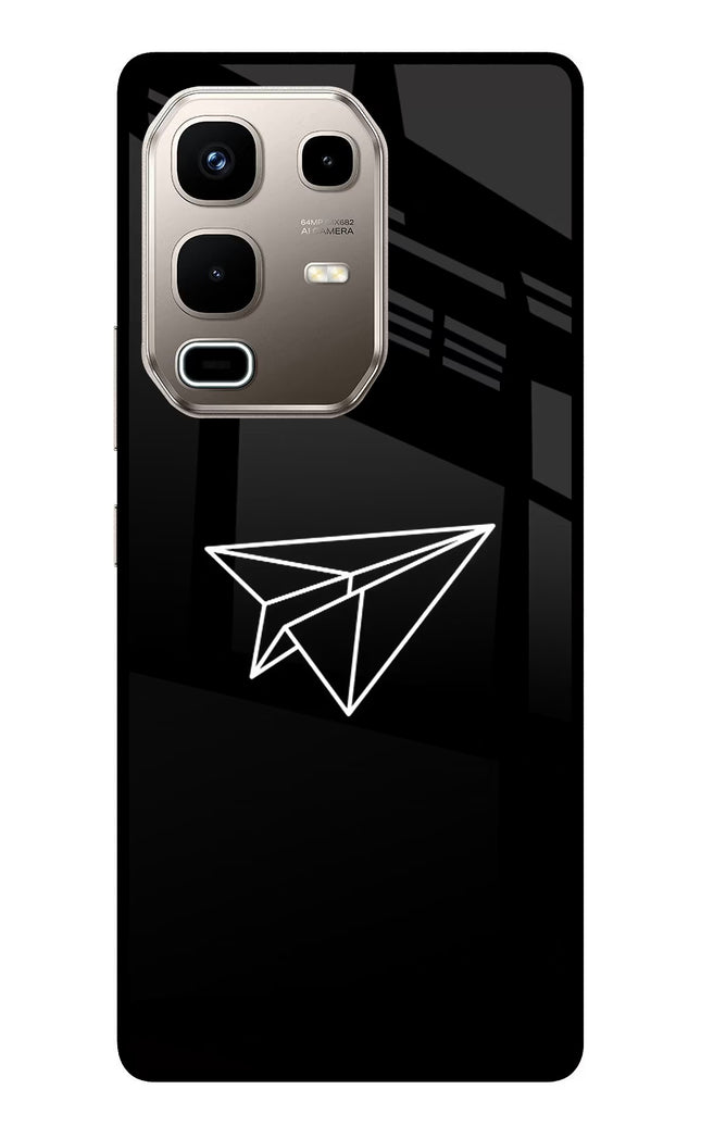 Paper Plane White Infinix Note 50s 5G Plus Metal Case Back Cover by Casekaro