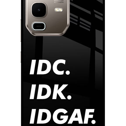 Idc Idk Idgaf Infinix Note 50s 5G Plus Metal Case Back Cover by Casekaro