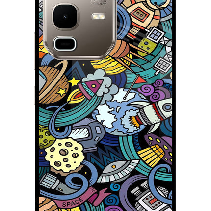 Space Abstract Infinix Note 50s 5G Plus Metal Case Back Cover by Casekaro