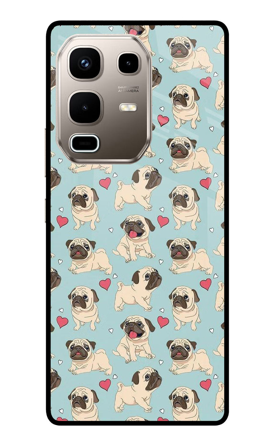 Pug Dog Infinix Note 50s 5G Plus Back Cover, Metal case