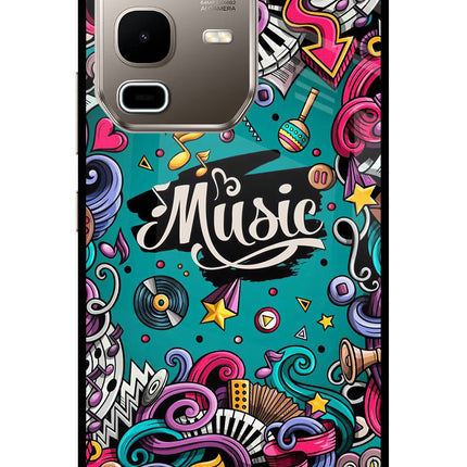 Music Graffiti Infinix Note 50s 5G Plus Metal Case Back Cover by Casekaro