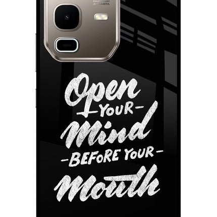 Open Your Mind Before Your Mouth Infinix Note 50s 5G Plus Metal Case Back Cover by Casekaro