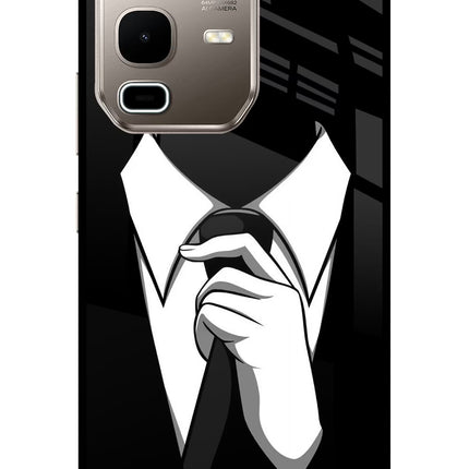Black Tie Infinix Note 50s 5G Plus Metal Case Back Cover by Casekaro