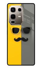 Sunglasses with Mustache Infinix Note 50s 5G Plus Metal Case Back Cover by Casekaro