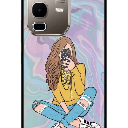 Selfie Girl Infinix Note 50s 5G Plus Metal Case Back Cover by Casekaro