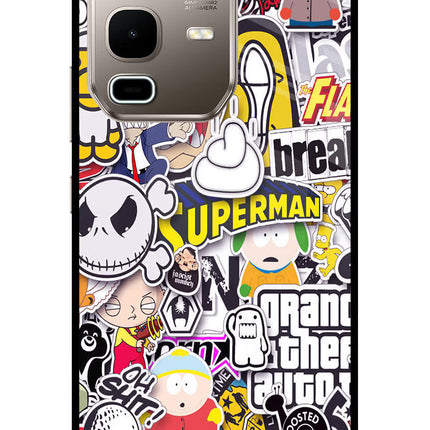 Sticker Bomb Infinix Note 50s 5G Plus Metal Case Back Cover by Casekaro