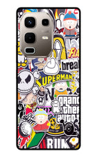 Sticker Bomb Infinix Note 50s 5G Plus Metal Case Back Cover by Casekaro