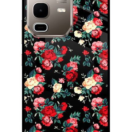 Rose Pattern Infinix Note 50s 5G Plus Metal Case Back Cover by Casekaro