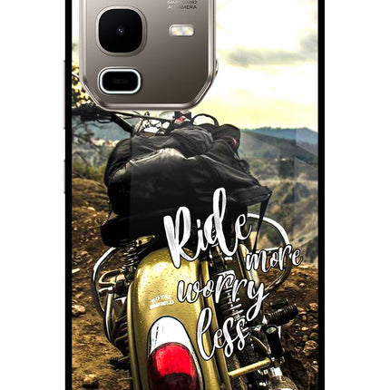 Ride More Worry Less Infinix Note 50s 5G Plus Metal Case Back Cover by Casekaro