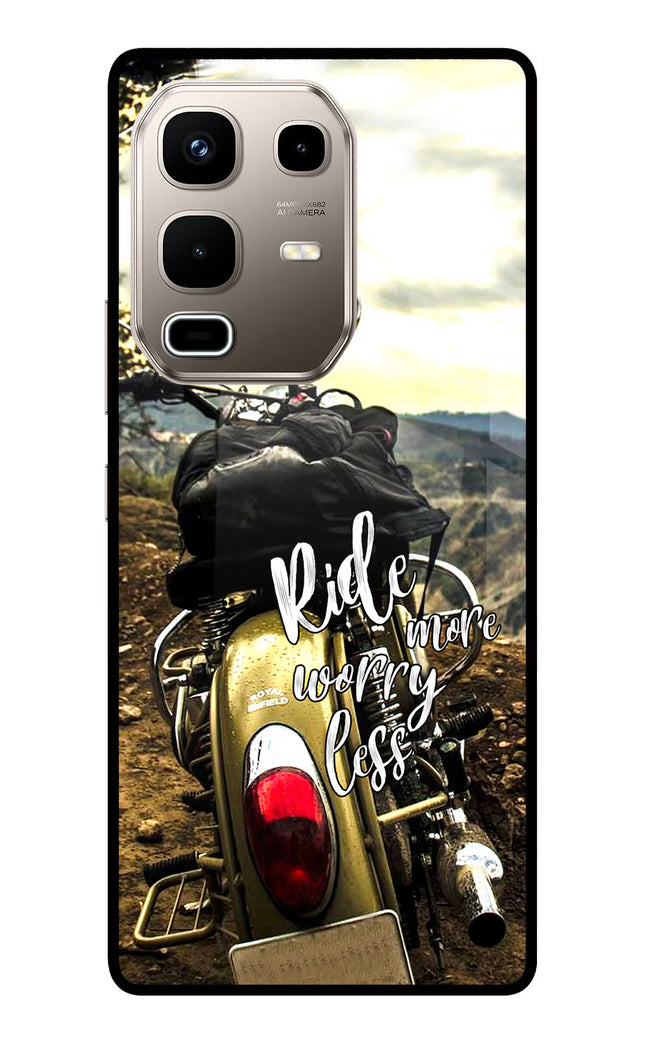 Ride More Worry Less Infinix Note 50s 5G Plus Metal Case Back Cover by Casekaro