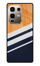 Blue and white wooden Infinix Note 50s 5G Plus Metal Case Back Cover by Casekaro