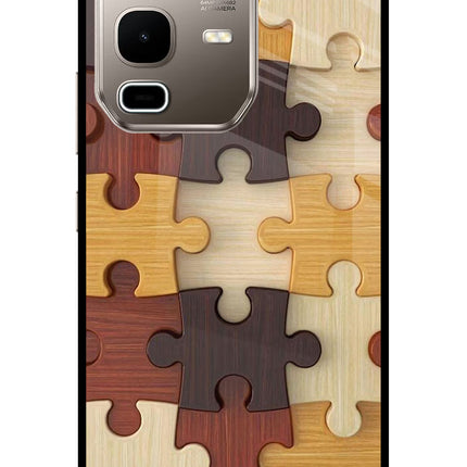 Wooden Puzzle Infinix Note 50s 5G Plus Metal Case Back Cover by Casekaro
