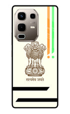 Satyamev Jayate Brown Logo Infinix Note 50s 5G Plus Metal Case Back Cover by Casekaro