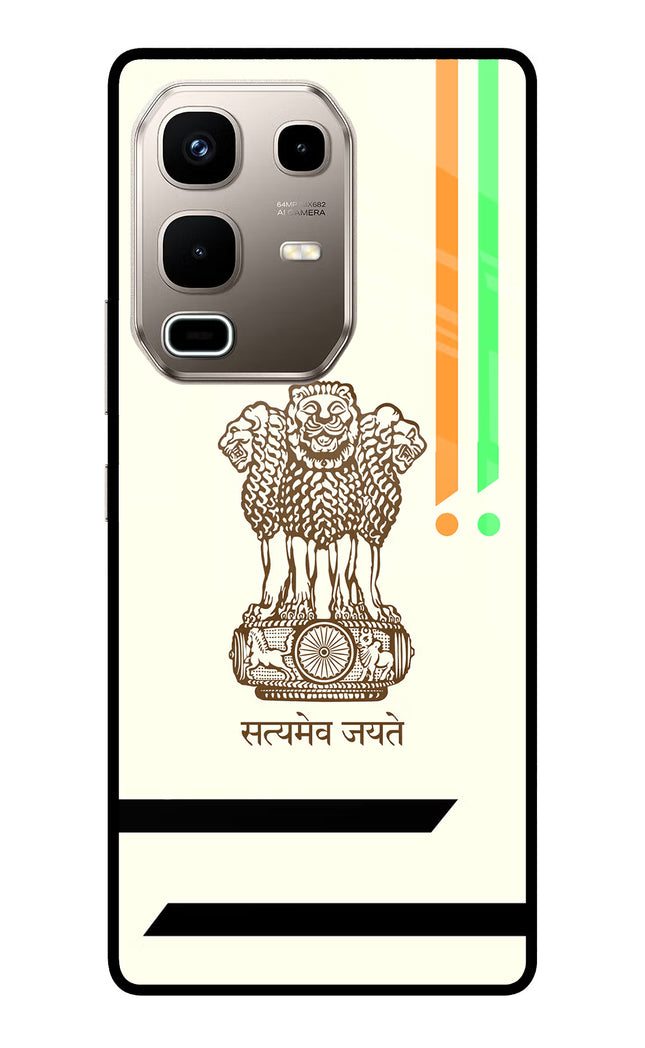 Satyamev Jayate Brown Logo Infinix Note 50s 5G Plus Metal Case Back Cover by Casekaro