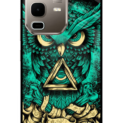 Green Owl Infinix Note 50s 5G Plus Metal Case Back Cover by Casekaro