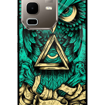 Green Owl Infinix Note 50s 5G Plus Metal Case Back Cover by Casekaro