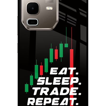 Eat Sleep Trade Repeat Infinix Note 50s 5G Plus Metal Case Back Cover by Casekaro