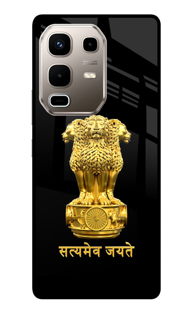 Satyamev Jayate Golden Infinix Note 50s 5G Plus Metal Case Back Cover by Casekaro