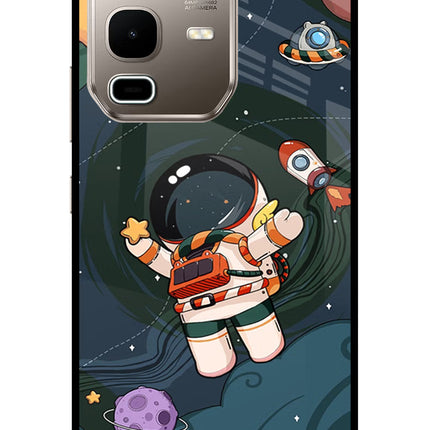 Cartoon Astronaut Infinix Note 50s 5G Plus Metal Case Back Cover by Casekaro