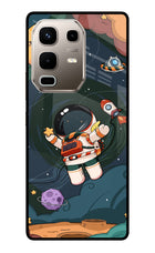 Cartoon Astronaut Infinix Note 50s 5G Plus Metal Case Back Cover by Casekaro