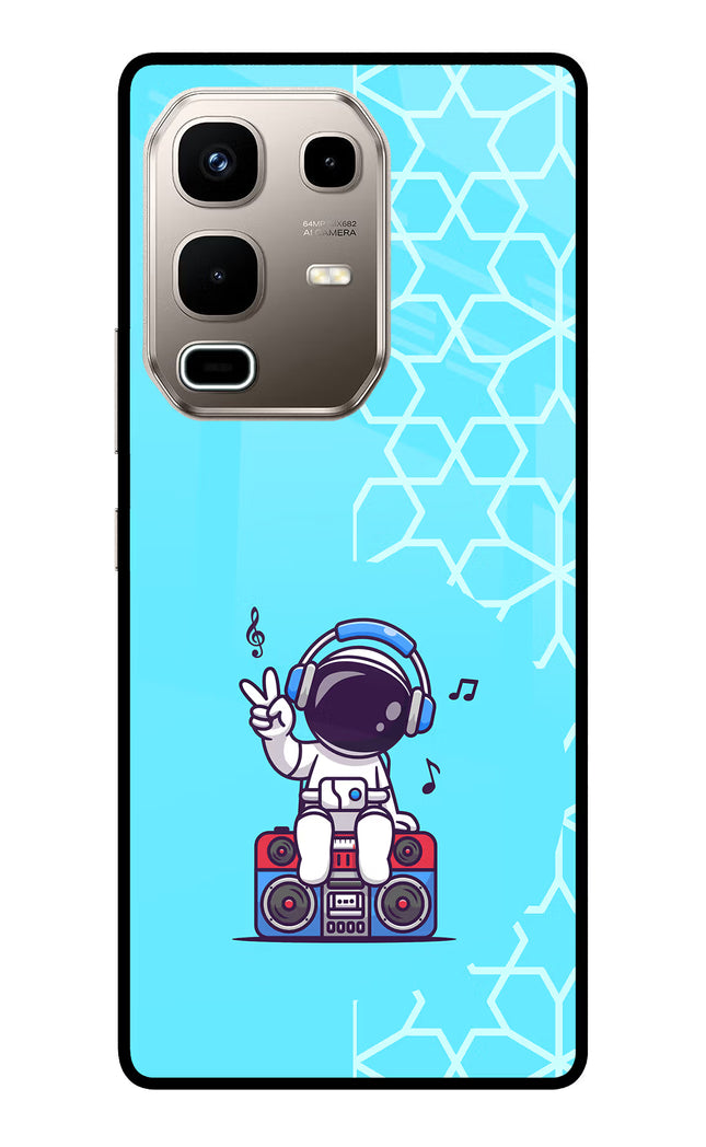 Cute Astronaut Chilling Infinix Note 50s 5G Plus Metal Case Back Cover by Casekaro