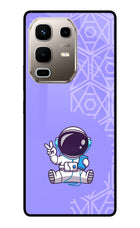 Cute Astronaut Chilling Infinix Note 50s 5G Plus Metal Case Back Cover by Casekaro