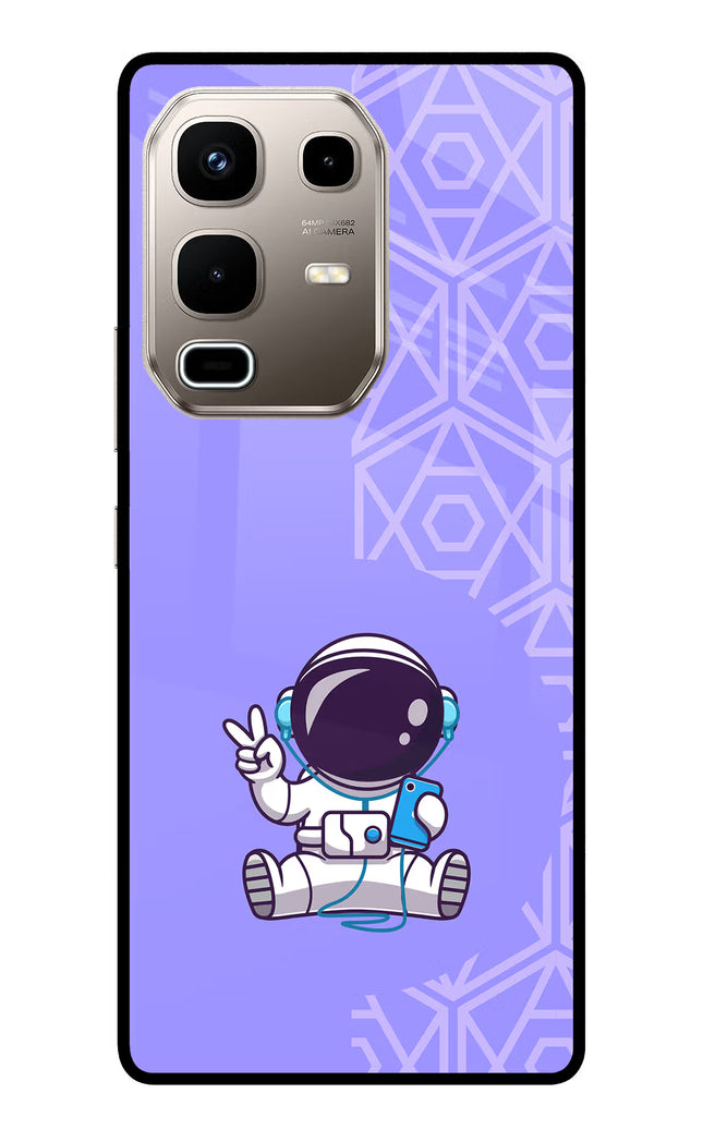 Cute Astronaut Chilling Infinix Note 50s 5G Plus Metal Case Back Cover by Casekaro