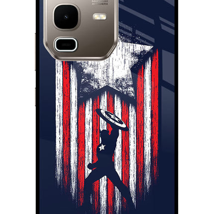 Captain America Marvel Art Infinix Note 50s 5G Plus Metal Case Back Cover by Casekaro