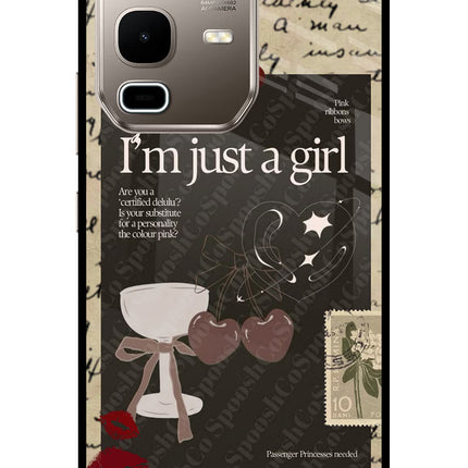 I am just a girl Infinix Note 50s 5G Plus Metal Case Back Cover by Casekaro