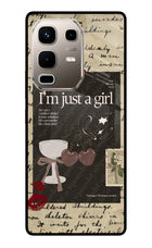 I am just a girl Infinix Note 50s 5G Plus Metal Case Back Cover by Casekaro