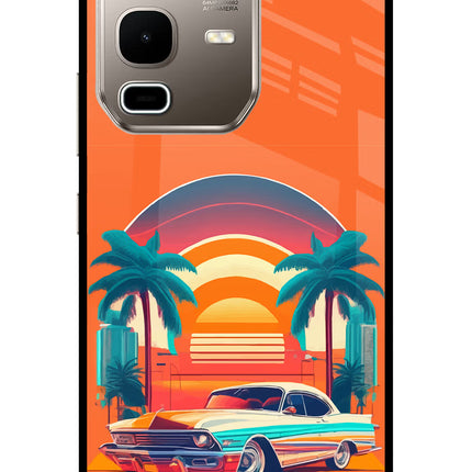Palm Drive 80s Infinix Note 50s 5G Plus Metal Case Back Cover by Casekaro