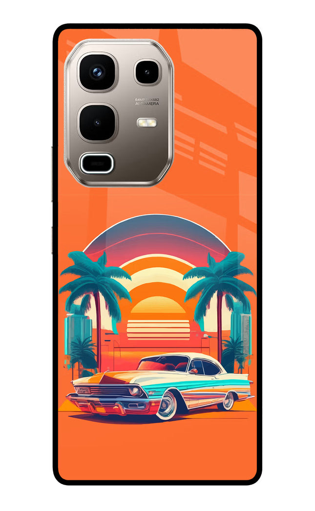Palm Drive 80s Infinix Note 50s 5G Plus Metal Case Back Cover by Casekaro