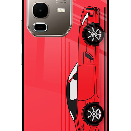 Red Velocity Infinix Note 50s 5G Plus Metal Case Back Cover by Casekaro