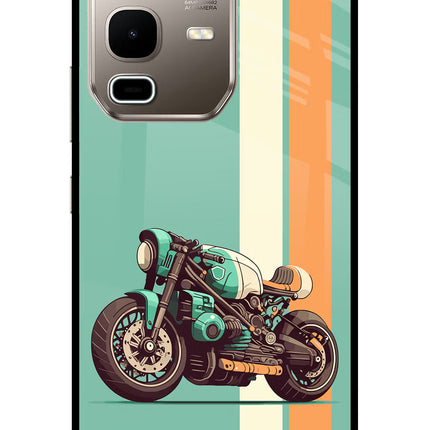 Striped Moto Drift Infinix Note 50s 5G Plus Metal Case Back Cover by Casekaro