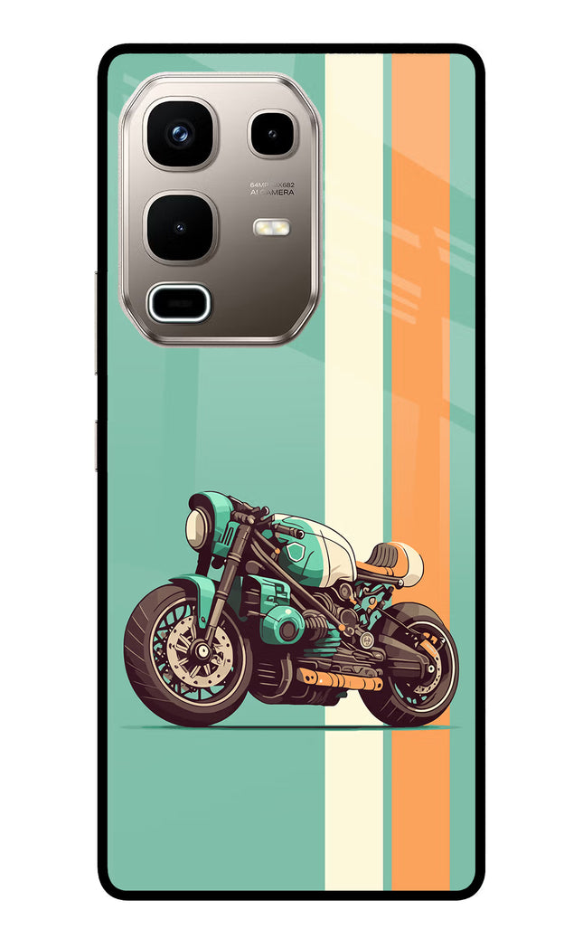 Striped Moto Drift Infinix Note 50s 5G Plus Metal Case Back Cover by Casekaro