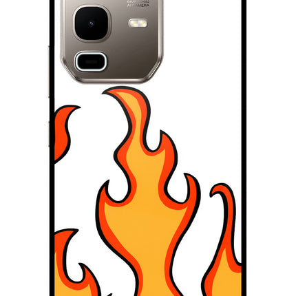 Fired Up – White Infinix Note 50s 5G Plus Metal Case Back Cover by Casekaro