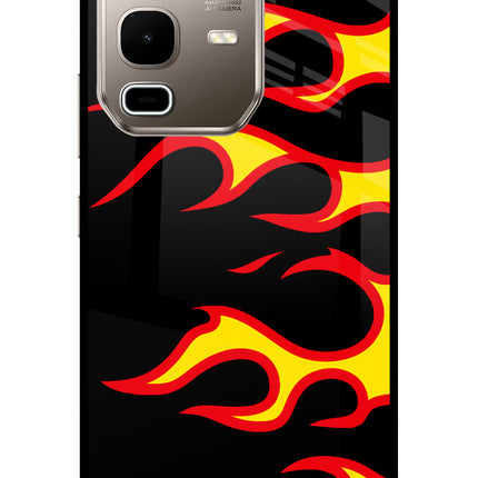 Side Sweep Flames Infinix Note 50s 5G Plus Metal Case Back Cover by Casekaro