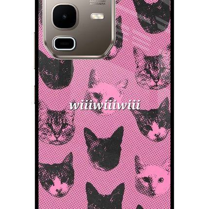 Pink Cats Infinix Note 50s 5G Plus Metal Case Back Cover by Casekaro