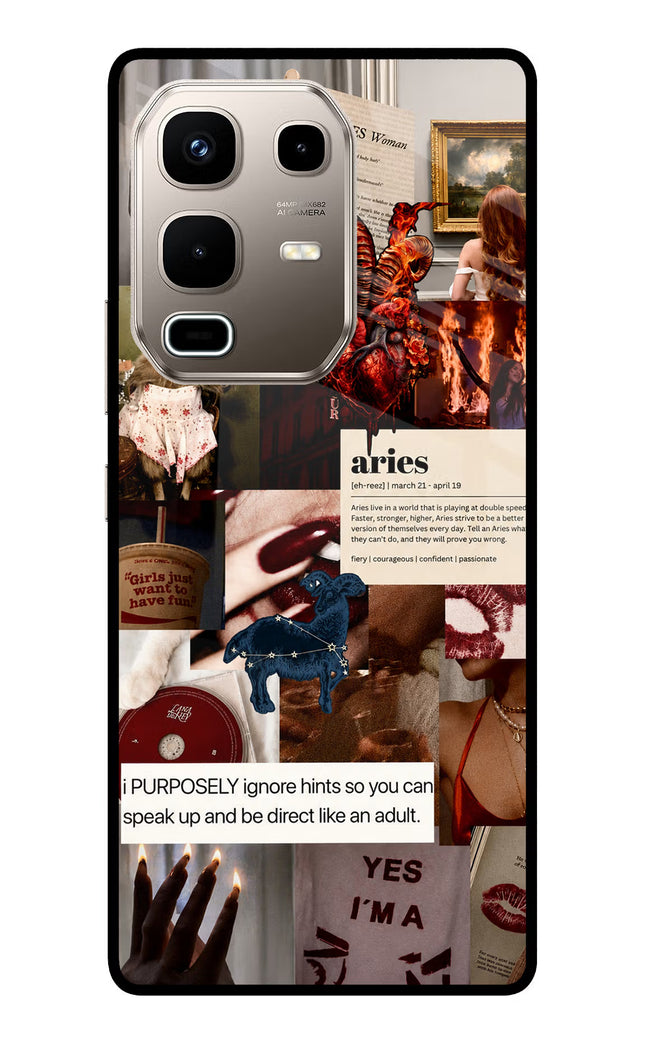 Zodiac Aries Infinix Note 50s 5G Plus Metal Case Back Cover by Casekaro