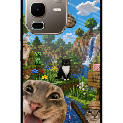 Minecraft Cat Chaos Infinix Note 50s 5G Plus Metal Case Back Cover by Casekaro